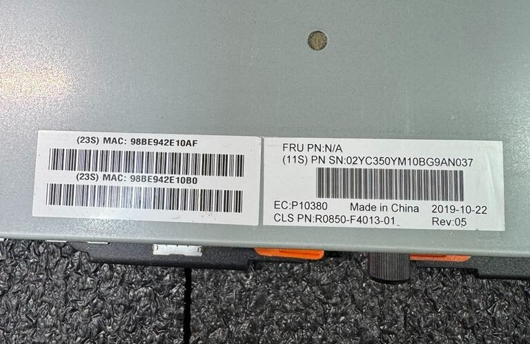 IBM 02YC350 Storwize V5010E 12Gb/s 16GB FC SAS Node Canister Flash System