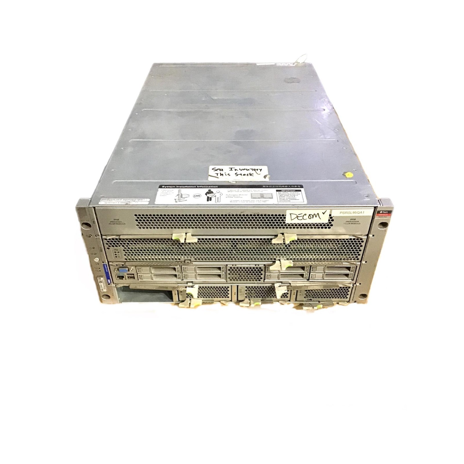 Sun Oracle SPARC T4-4 5U 8 Bay Server 2.5″ SAS 4x 2060W 1x 10GbE QSFP 64GB DDR3