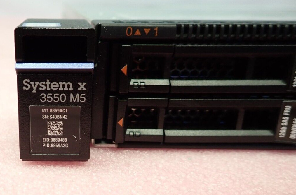 Lenovo System X3550 M5 6C E5-2603V4 32GB RAM 2x 600GB HDD 4-Bay Server 8869-AC1