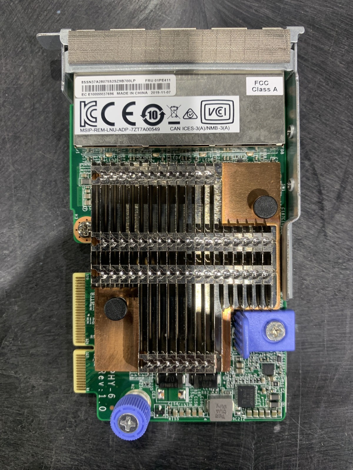THINKSYSTEM 10GB 4-PORT BASE-T LOM. 4X RJ45 (10GBASE-T) FRU: 01PE411 7ZT7A00549