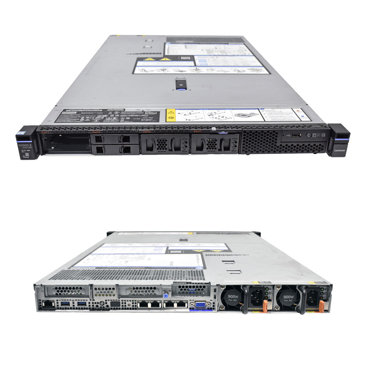 Lenovo System x3550 M5 Server Barebone no CPU no DDR4 2x Heatsink 4x SFF 2.5
