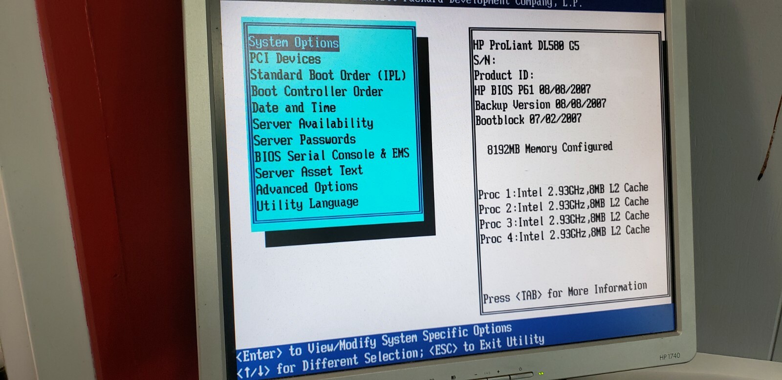 USED HP Proliant DL580 G5 SERVER 16 CORE 2.93GHz 8GB RAM FREE SHIPPING see pics