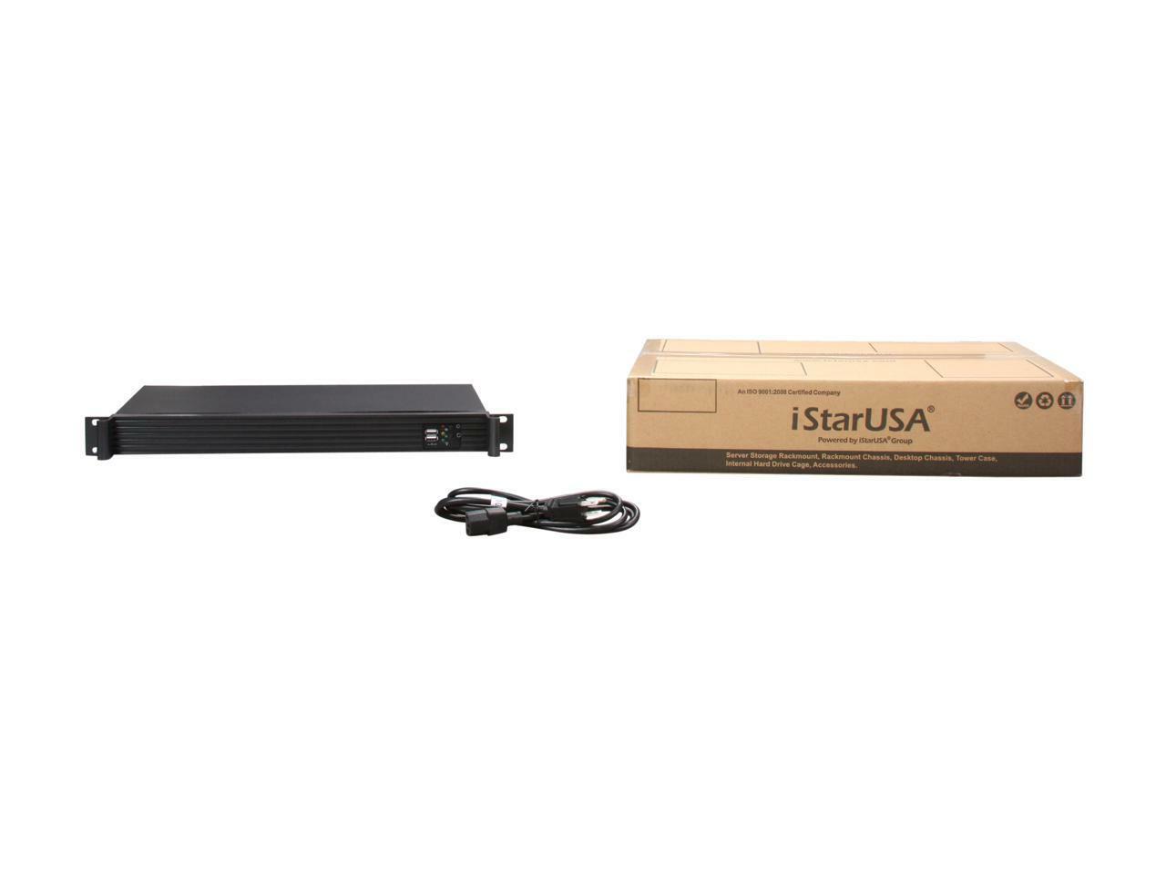 iStarUSA D-118V2-ITX-30FX8 Black Metal / Aluminum 1U Rackmount Compact Server Ca