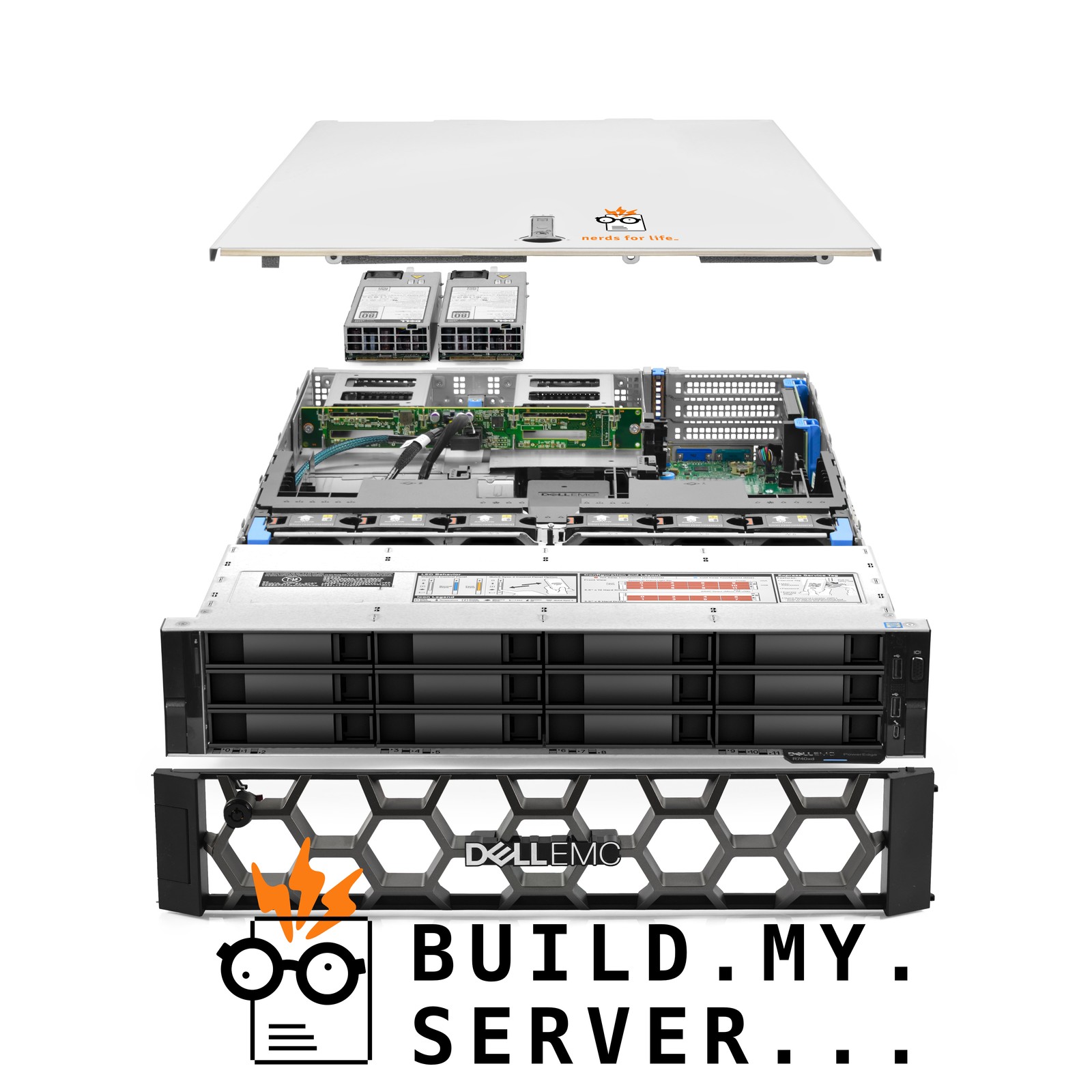 Dell PowerEdge R740xd 12-Bay LFF Server 3.00Ghz 18-Core 192GB RAM + 12x Caddies
