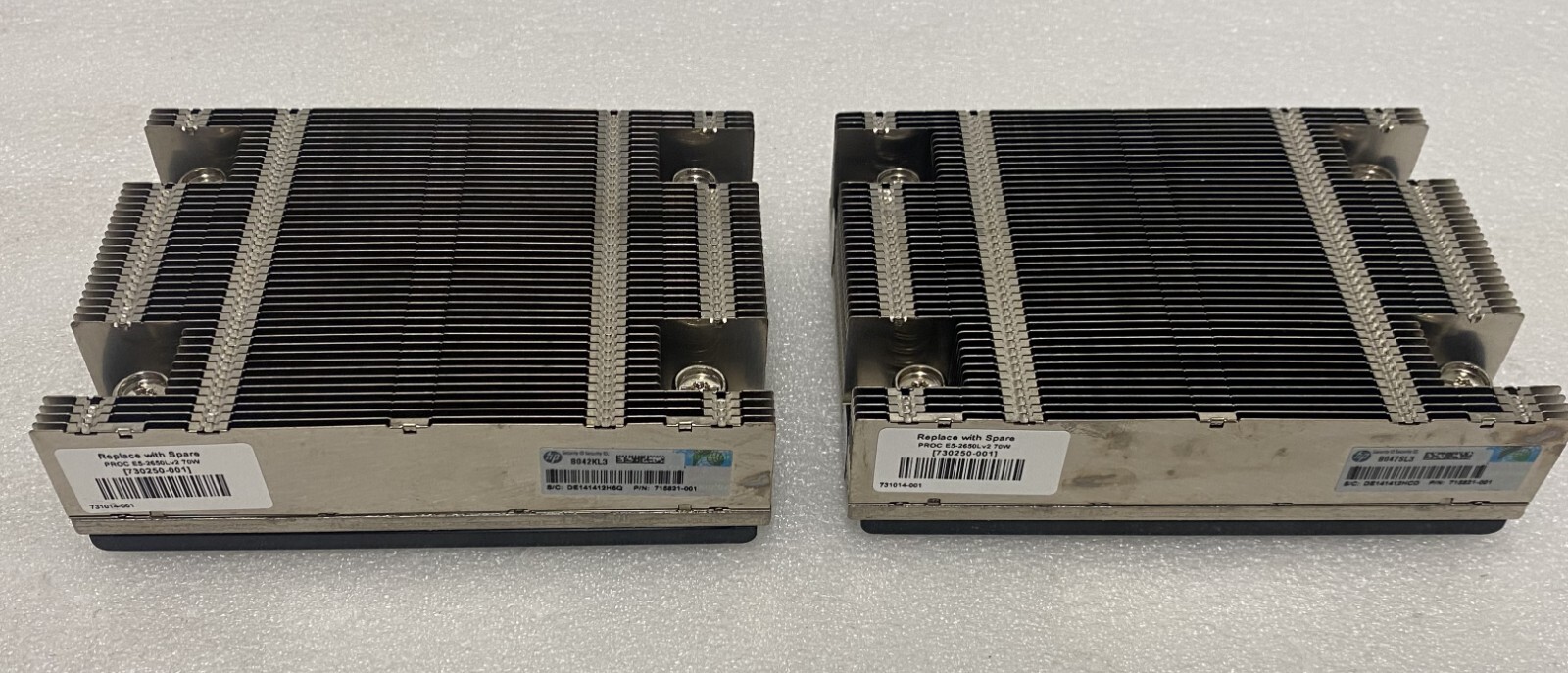 Lot of 2x 735506-001 HP ProLiant DL360P Gen8 V2 Server Screw Down HeatSink