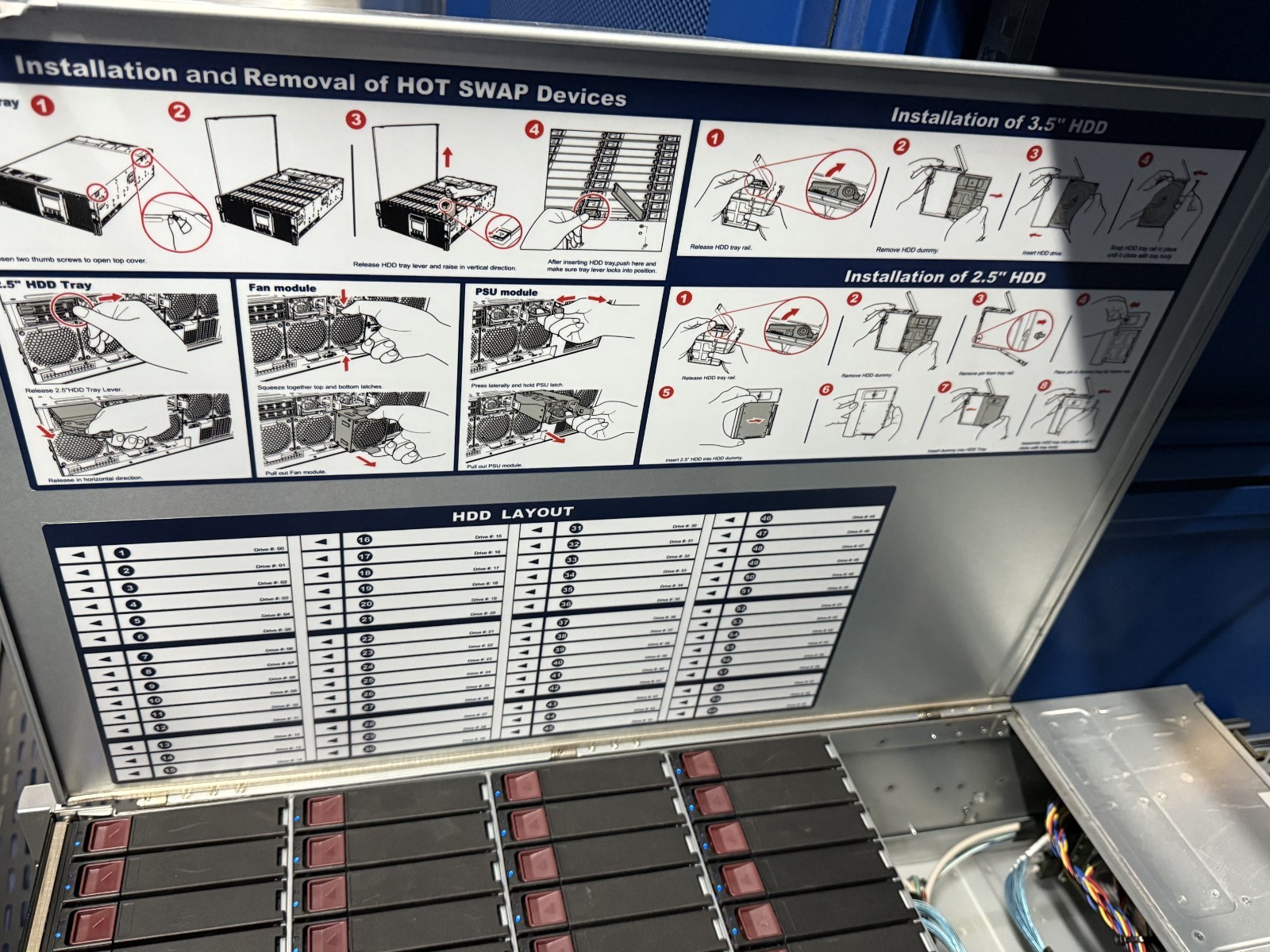(LOT) 1 SuperMicro JBOD Chassis & 60 Seagate Hard Drives