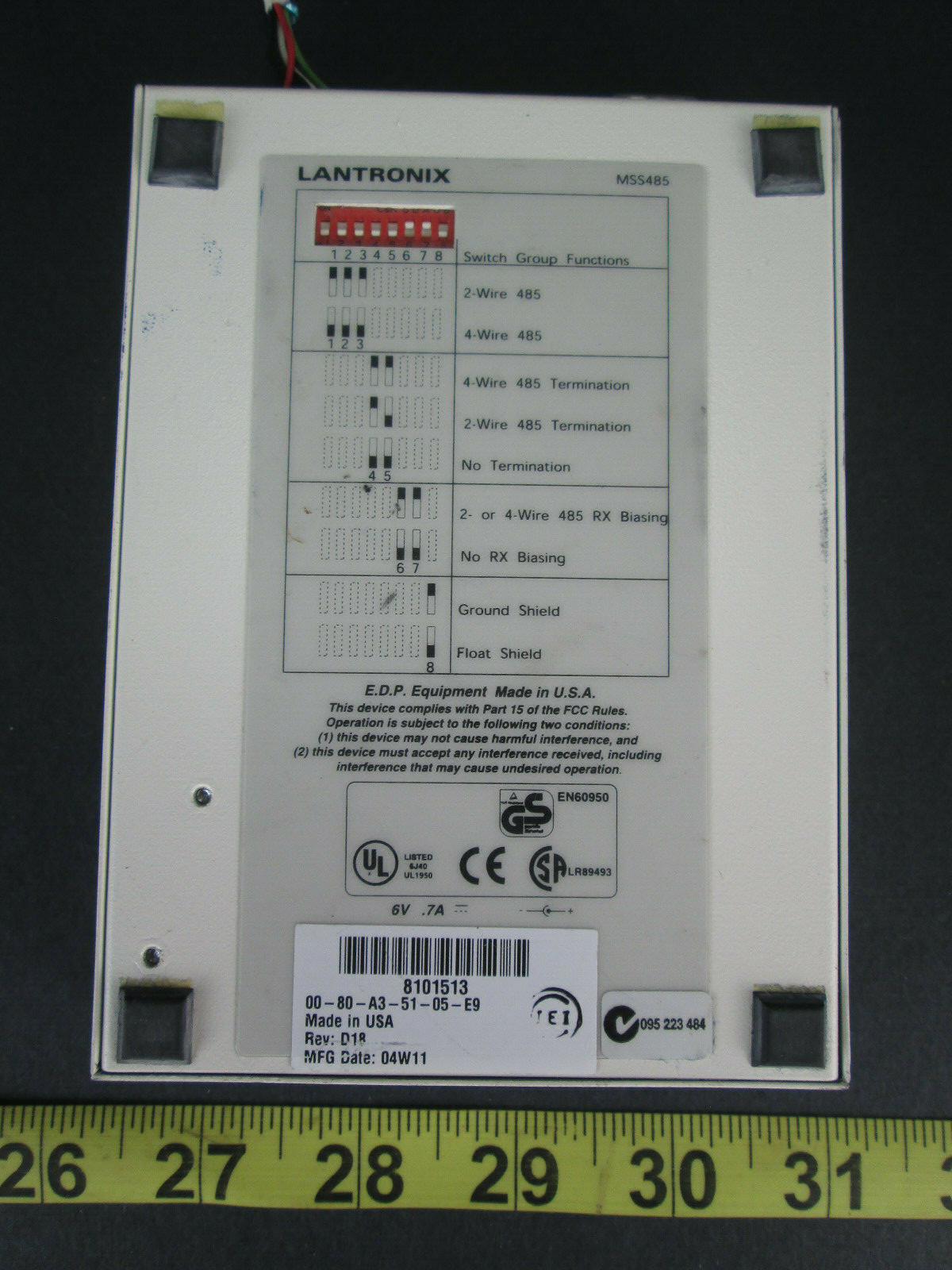 Lantronix Device Server MSS485-T Electronic Ethernet Port Network Office