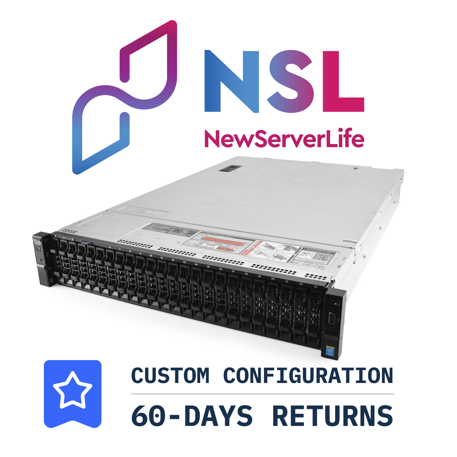 DELL PowerEdge R730XD 26 Bay 2x E5-2698v4 2.2GHz =40 Cores 64GB H730 4xRJ45