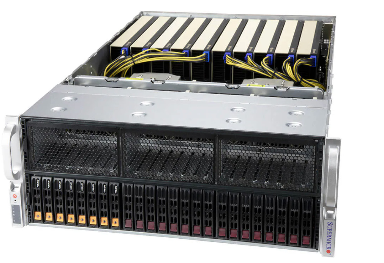 Supermicro GPU Compute Server 8-GPU 56-Core 256GB DDR4 NVMe Rails IPMI