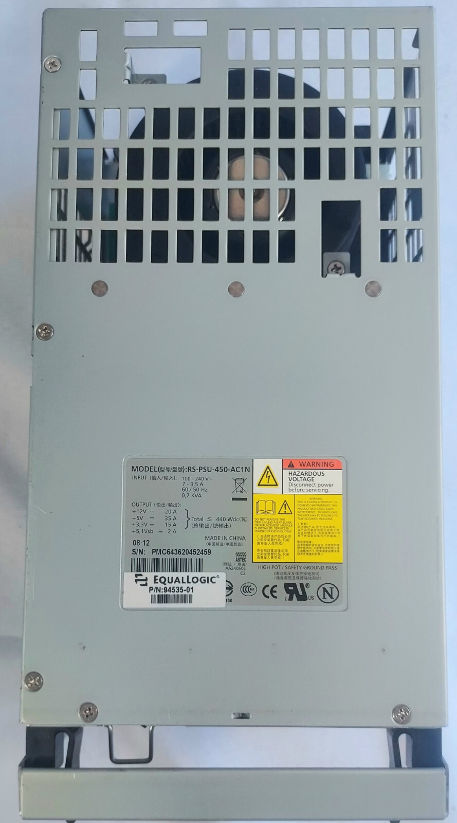 Dell EqualLogic PS6500 PS6510 Pwr Supply 84627-02a RS-PSU-450-4835-AC1 30FFX 158
