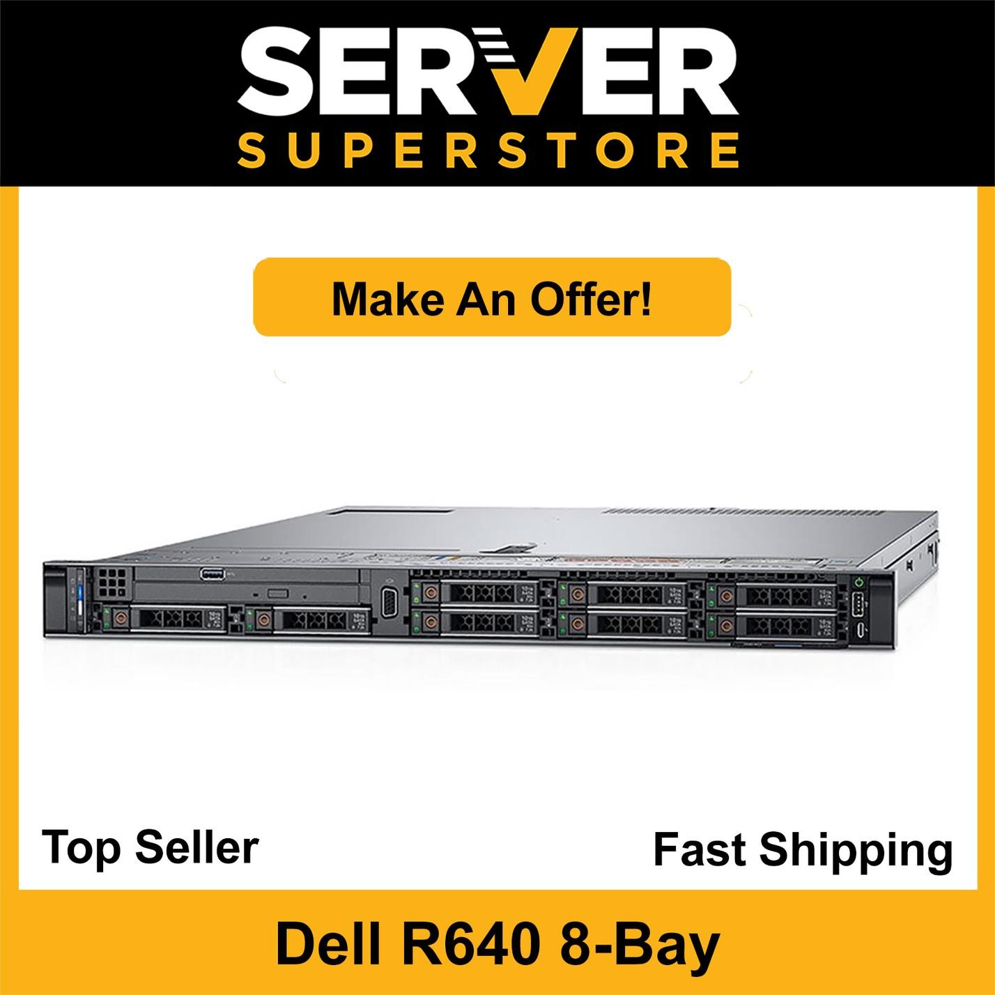 Dell PowerEdge R640 Server 2x Silver 4108 = 16 Cores H730P 32GB RAM 4x trays