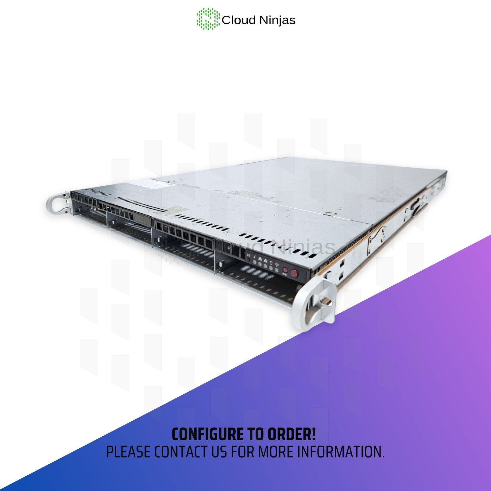 Cloud Ninjas AGS-4LS 1U 4 Bay Server AMD EPYC 9354P 32 Core DDR5 ECC NVMe M.2