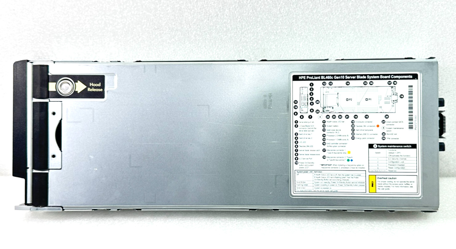 HP ProLiant BL460c Gen10 Barebones System P204i-b No RAM/HDD/CPU Blade Server 🚚