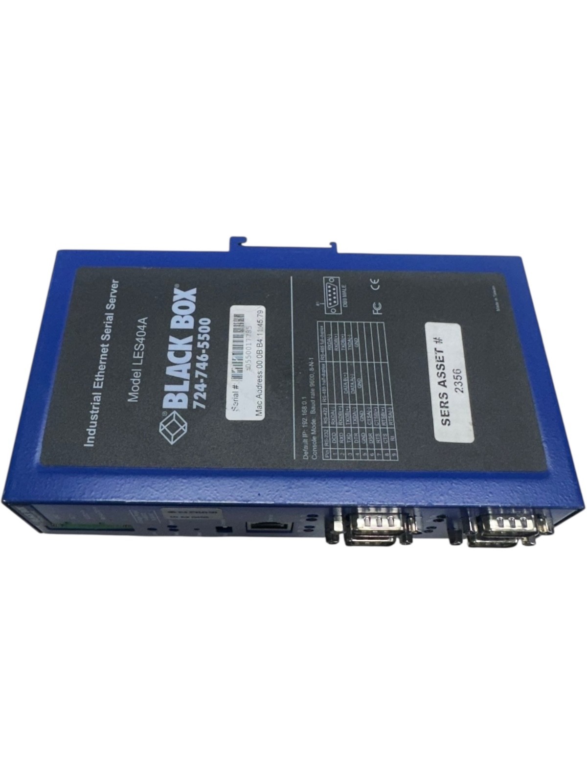Black Box LES404A Industrial Ethernet Serial Server **SALE**