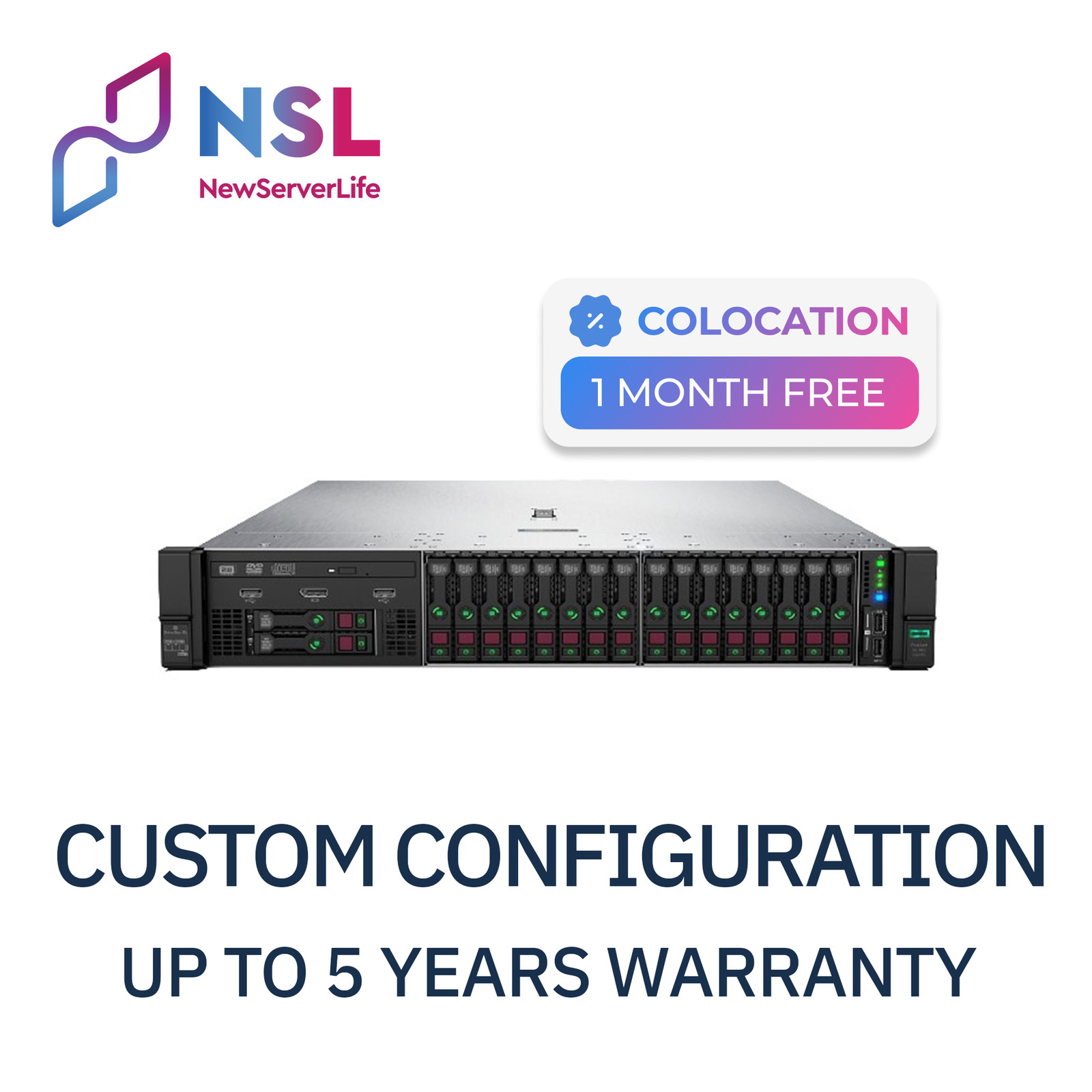 HP DL380 Gen10 16SFF 8NVME 2x Gold 6140 2.3GHz =36 Cores 64GB P408i-a 4xRJ45