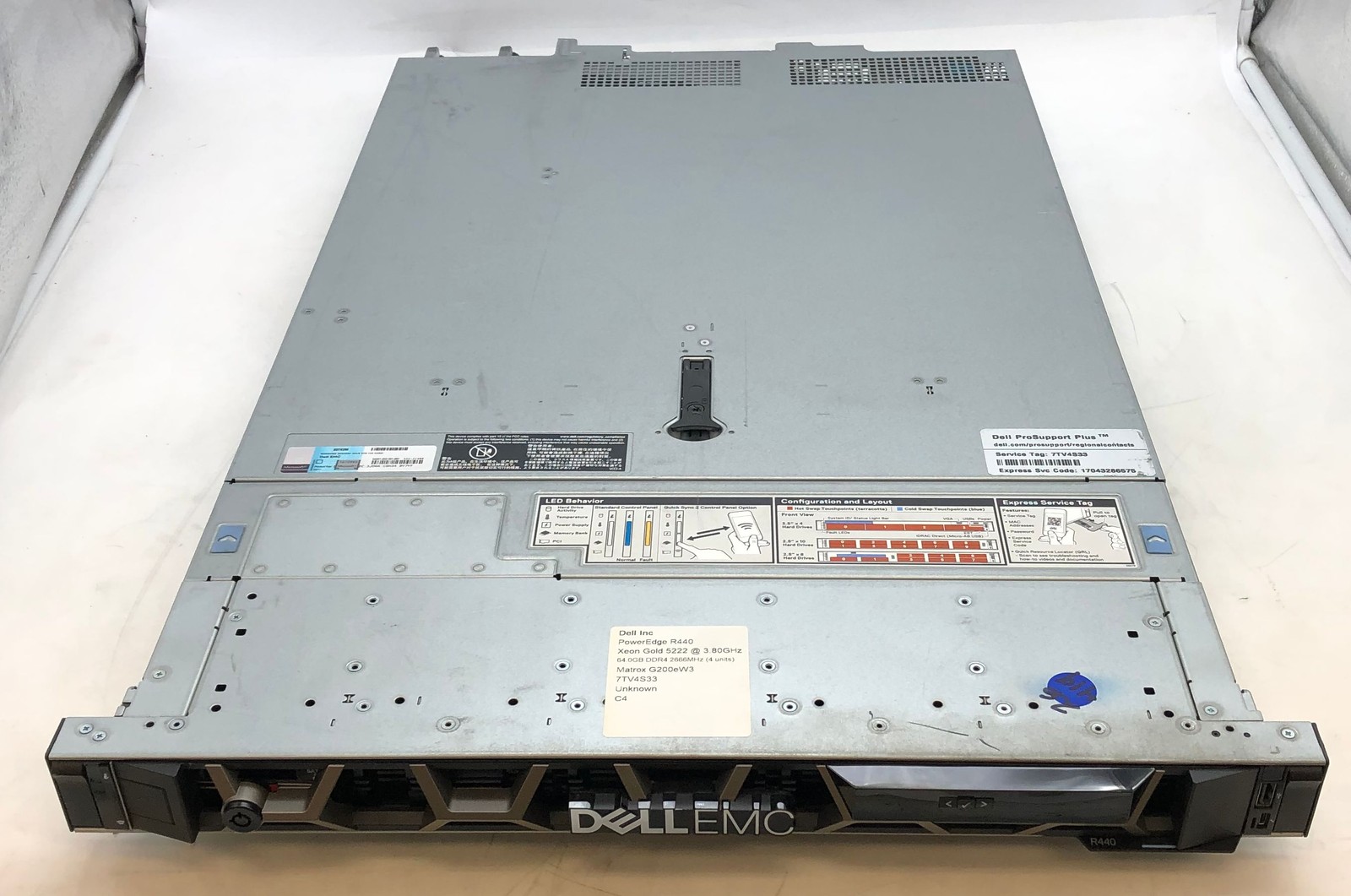 Dell PowerEdge R440 Server 10 Bay SFF 1x Xeon Gold 5222 64GB 2x Caddies BOSS S1