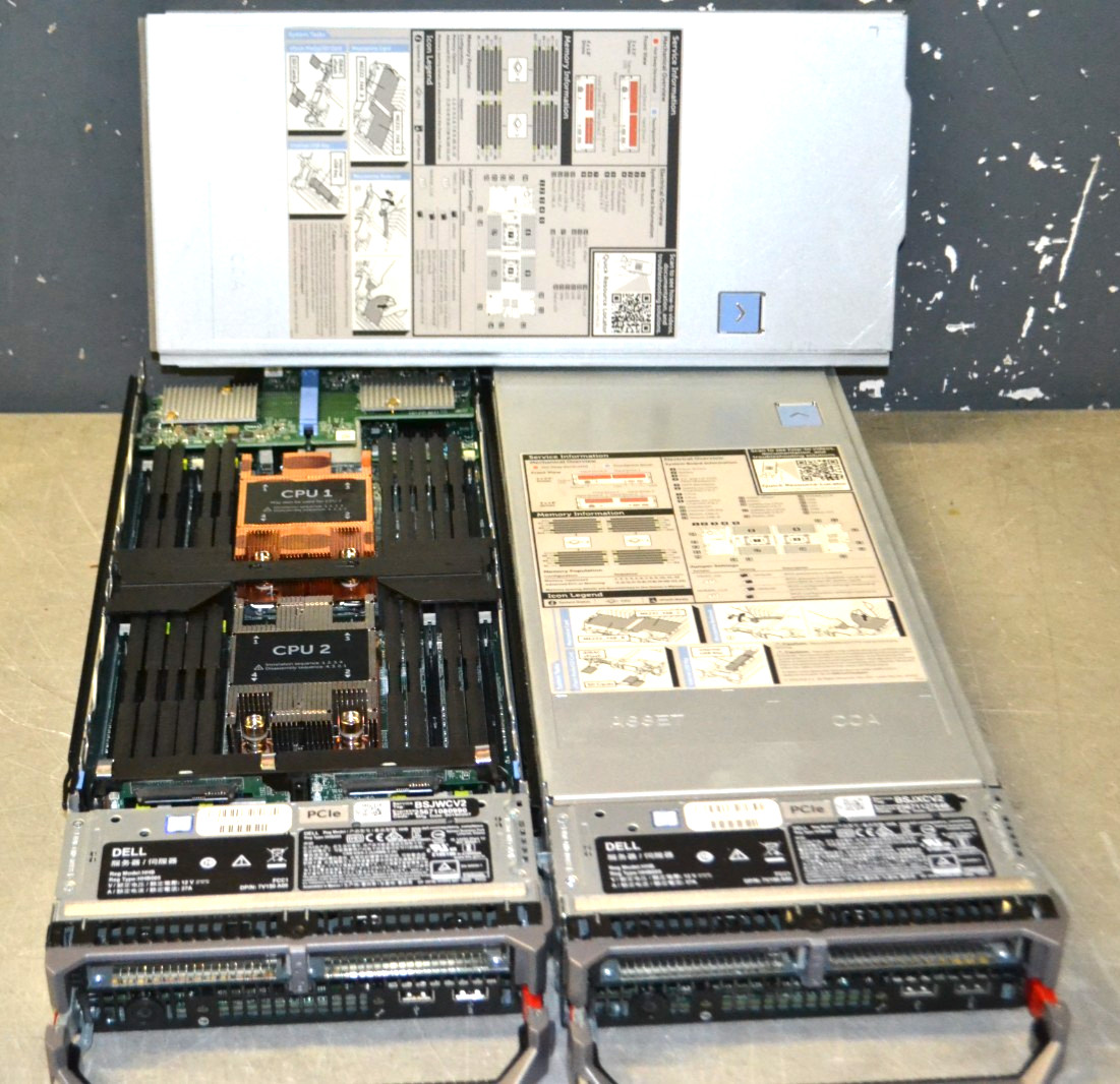 LOT OF 2 Dell Poweredge M630 Blade 2X Xeon E5-2609 v4 1.7GHz NO RAM NO HDD/CADDY