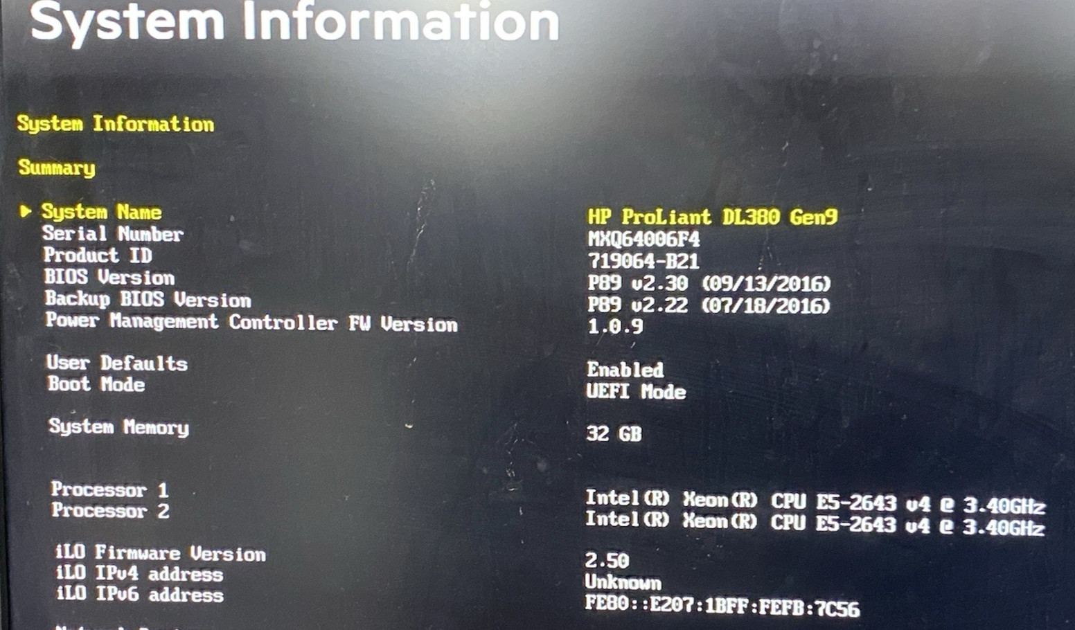 HP Proliant DL380 G9 Server 2x E5-2643v4 3.40GHz 32GB RAM, 1680GB Storage P440