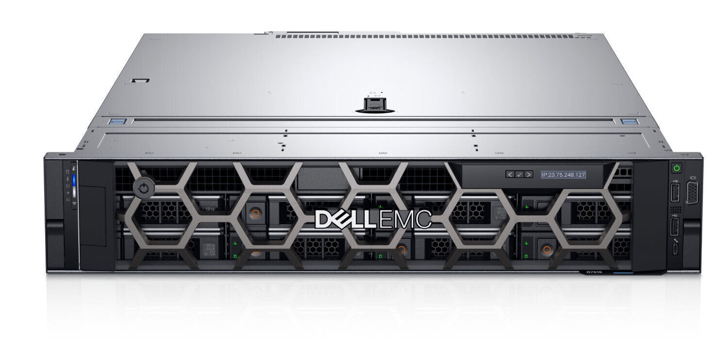 R7515 2U Server + AMD EPYC 7402P CPU + 64GB RAMs, 8x 3,5″ Bay Dell PowerEdge