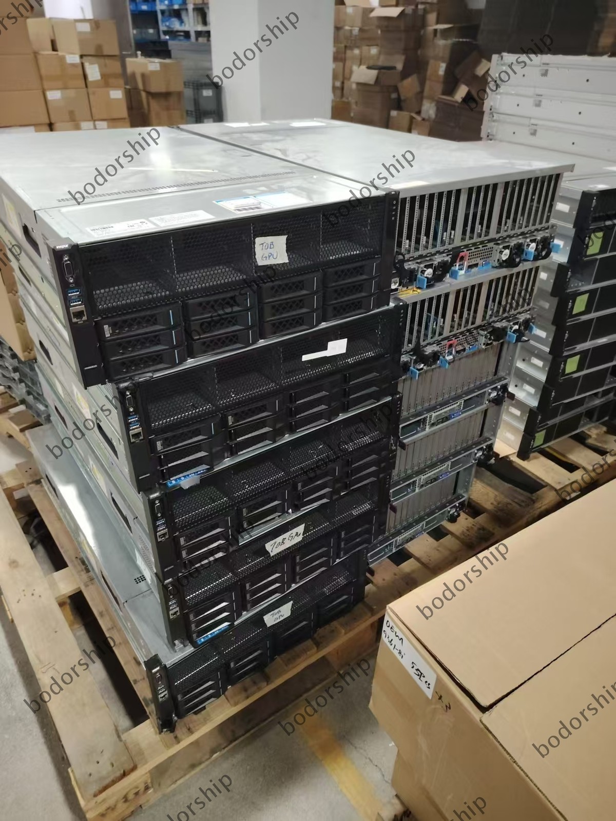 Inspur NF5468 M5 12X3.5″ 8 GPU Server 4x 2200W PSU, 2x Intel 6148 CPU ,256G RAM