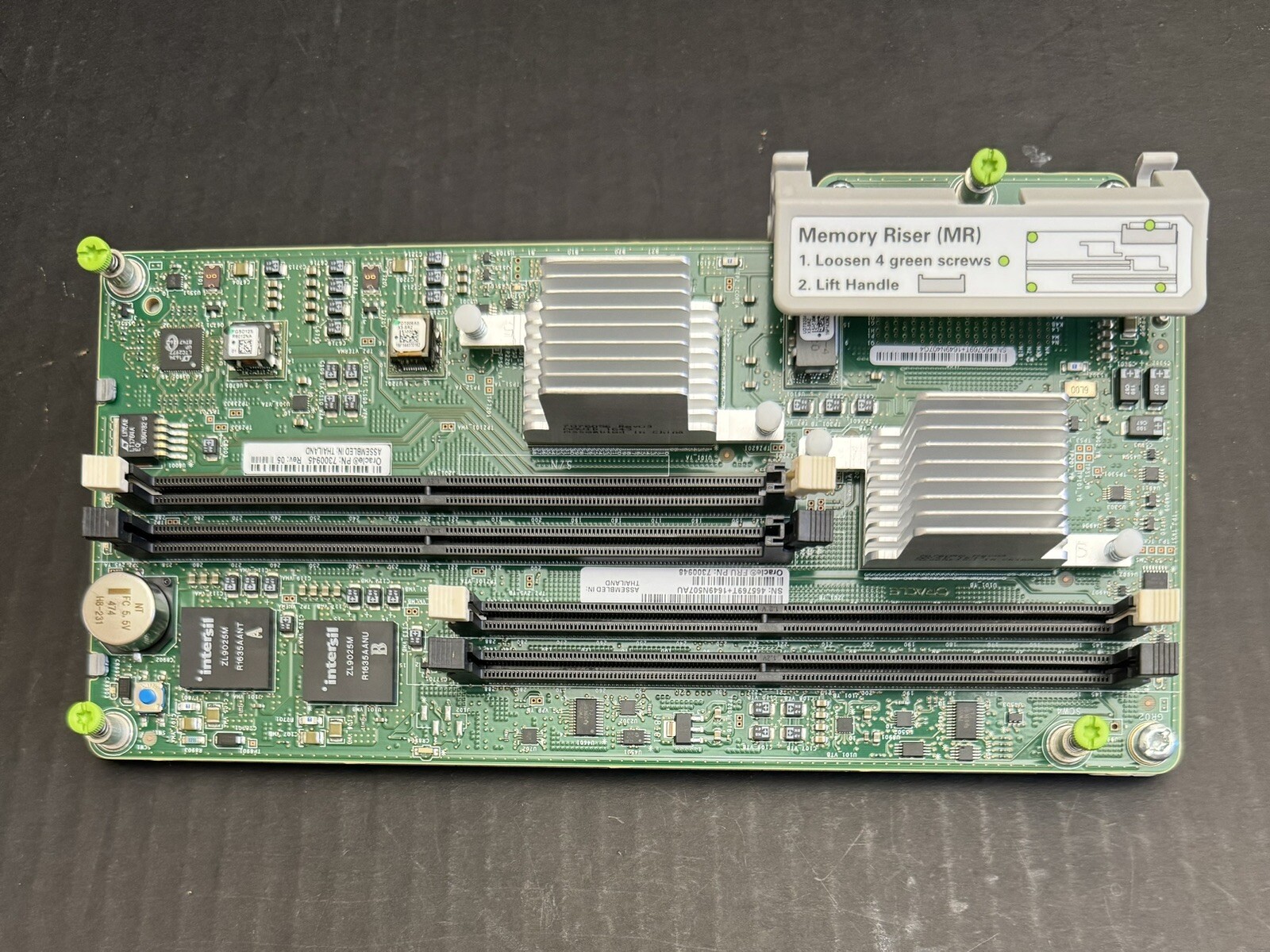 Sun / ORACLE 7300945 Memory Riser Board Assembly (4-Slot) Oracle T7-1, 7300948