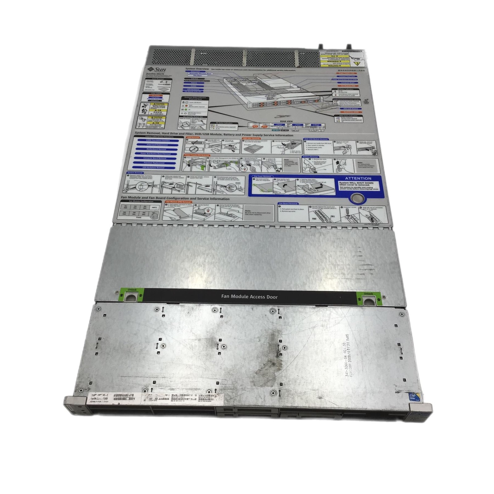 Sun SunFire X4170 Intel Proc. Socket DDR3 DIMMs 8Bay 2.5″ SFF SATA 1U Server