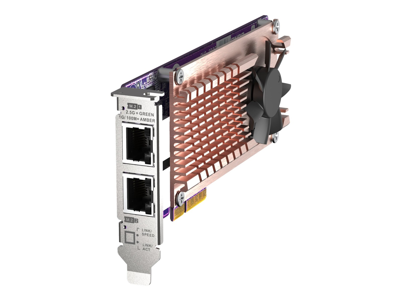QNAP QM2 Series Card 2 x PCIe 2280 M.2 Server by QM2-2P2G2T