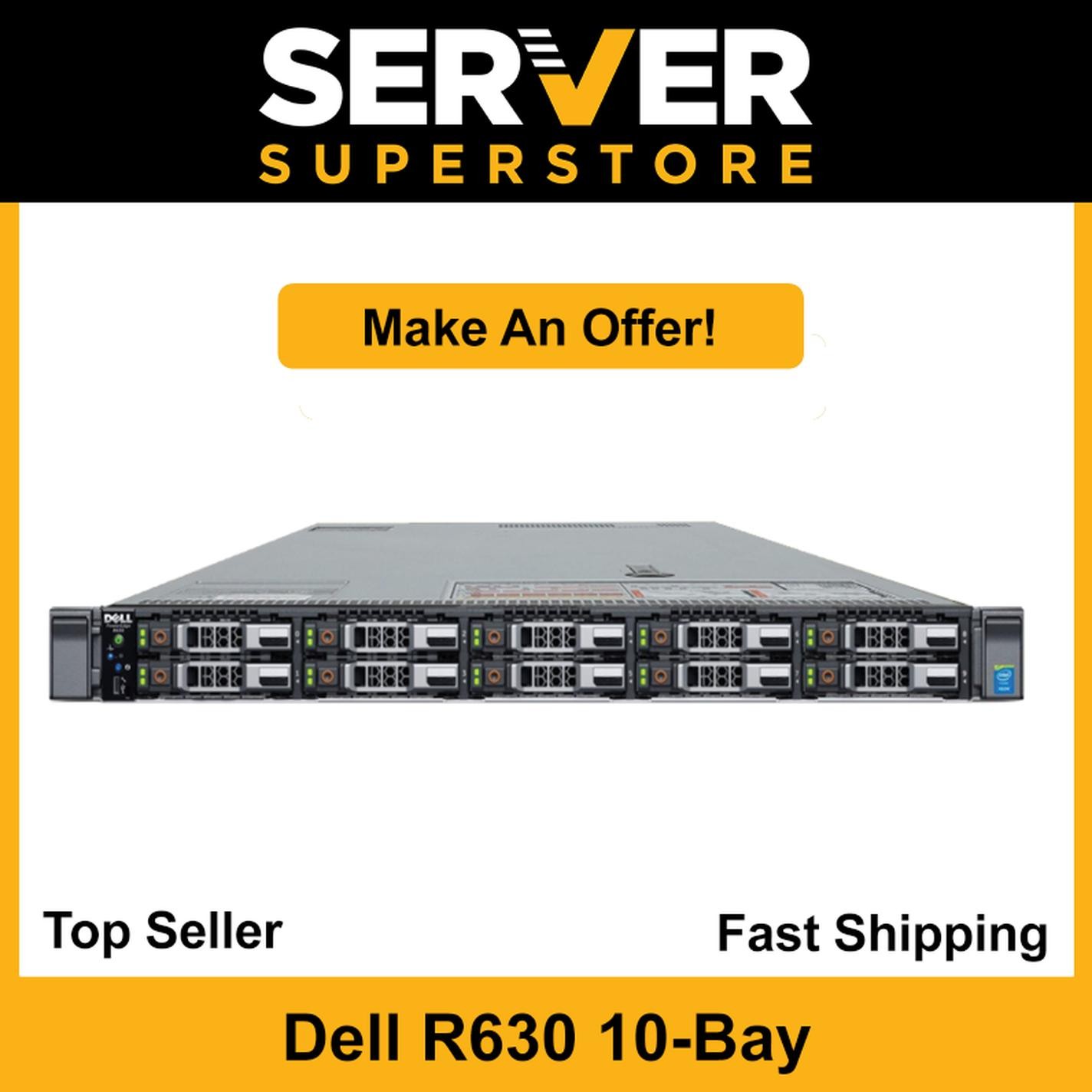 Dell PowerEdge R630 Server 2x E5-2699 V3 = 36 Cores H730 64GB RAM 2x trays