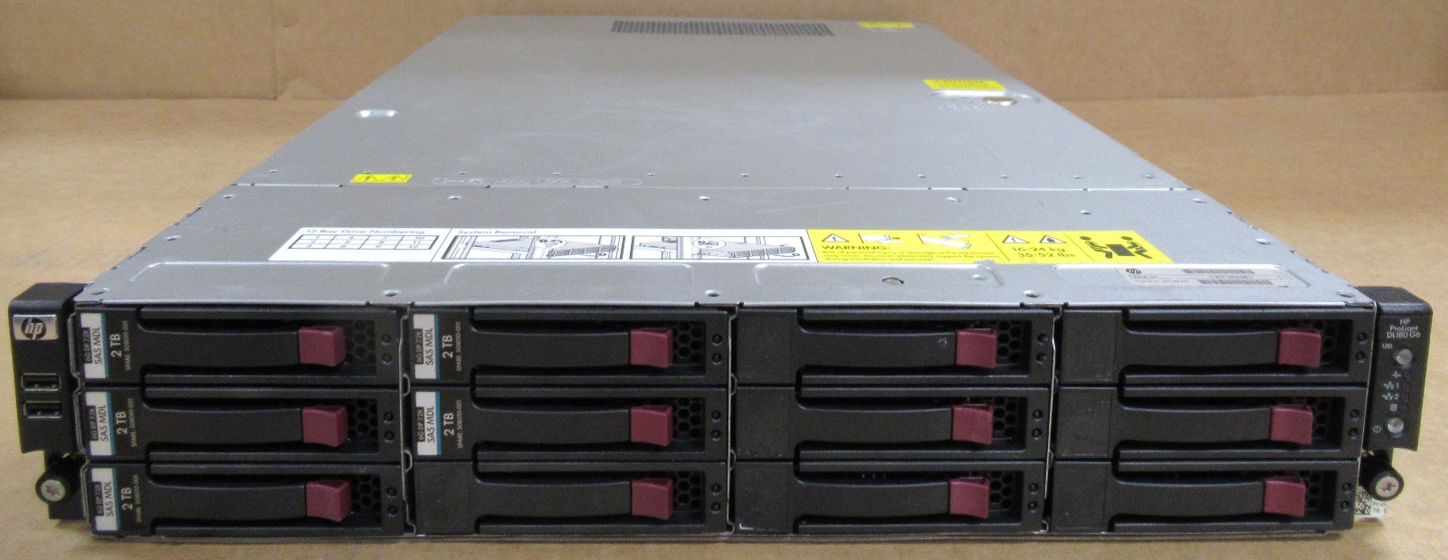 HP Proliant DL180 G6 1x E5620 4 Core 2.40GHz 10TB 24GB 2U Rack Server 507168-B21