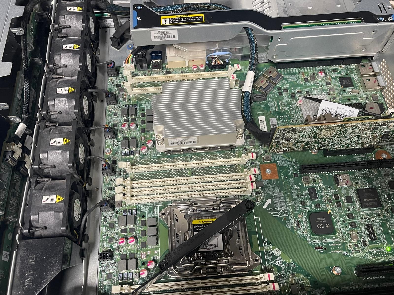 HPE ProLiant DL380 Gen9 Server –No RAM/No HDDs –Includes System Board 847393‑001