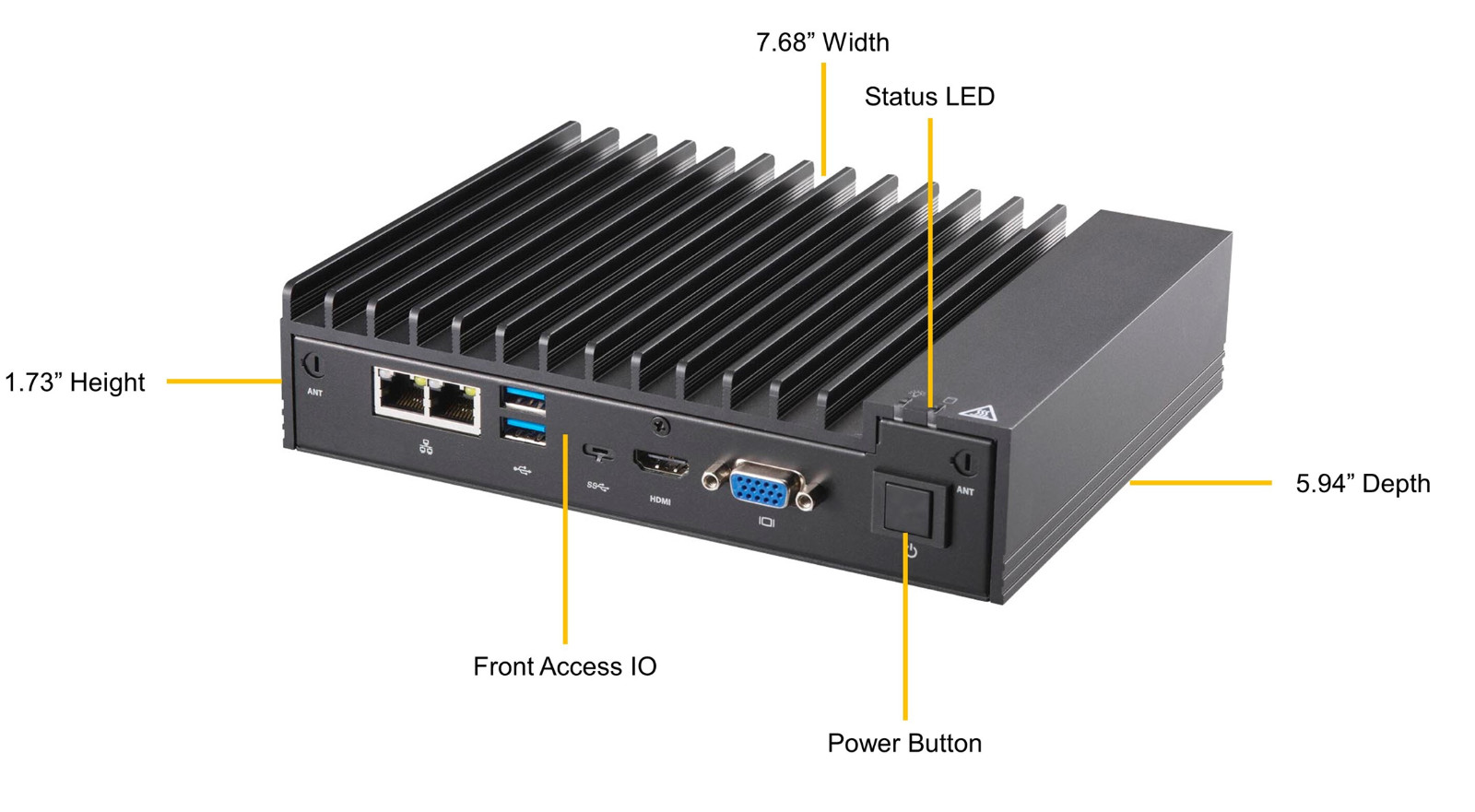 Supermicro SYS-E50-9AP-N5 Box PC (CSE-E50, A2SAP-H, 5LAN)