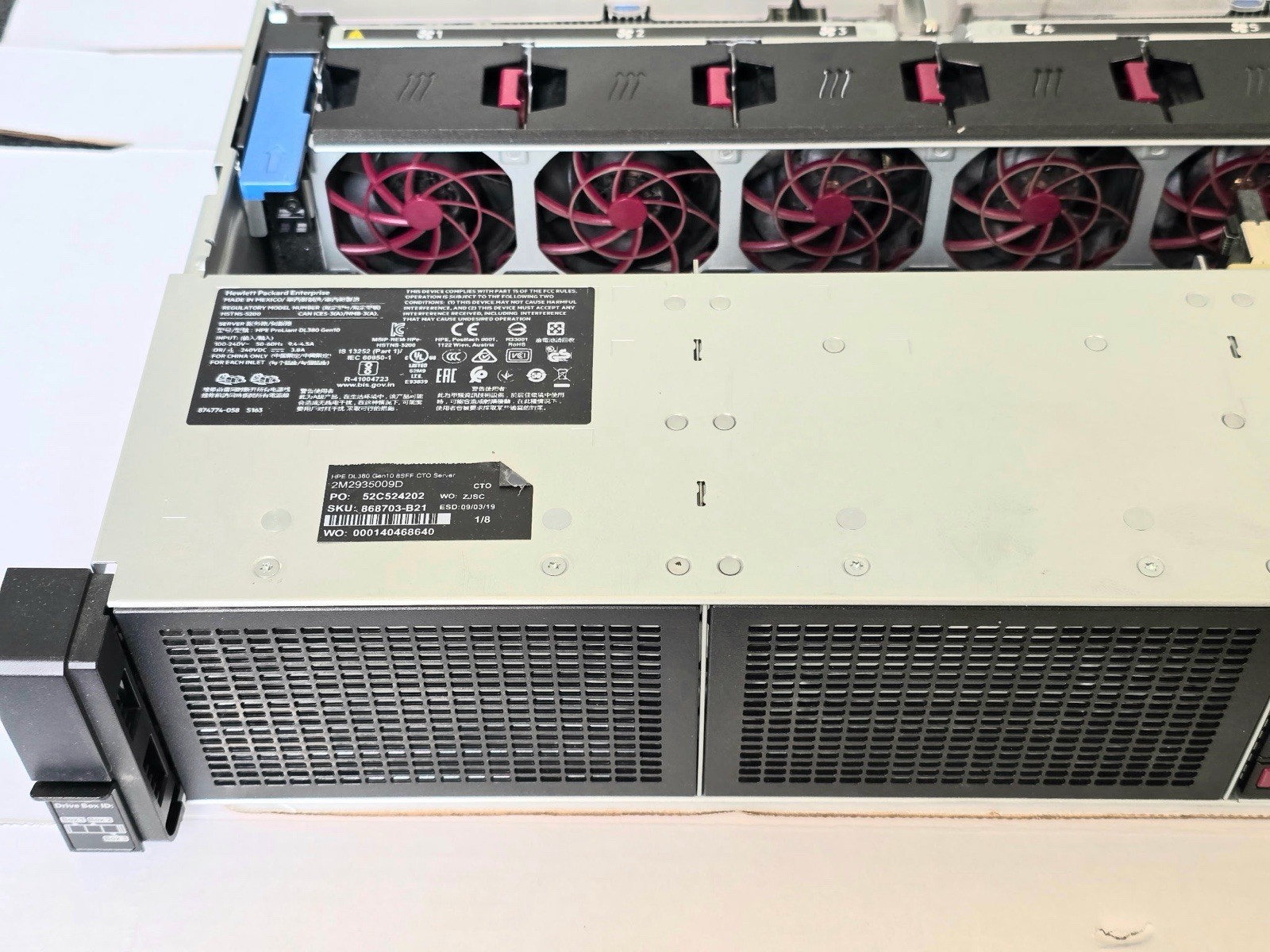 HP ProLiant DL380 G10 8-Bay 2.5″ 2x Xeon Gold 5118 128GB DDR4 4x240GB SSD 2x PSU