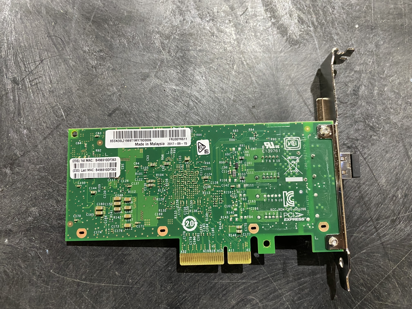 NETWRK_CRD INTEL I350-F1 SN30L21969-12-CT
