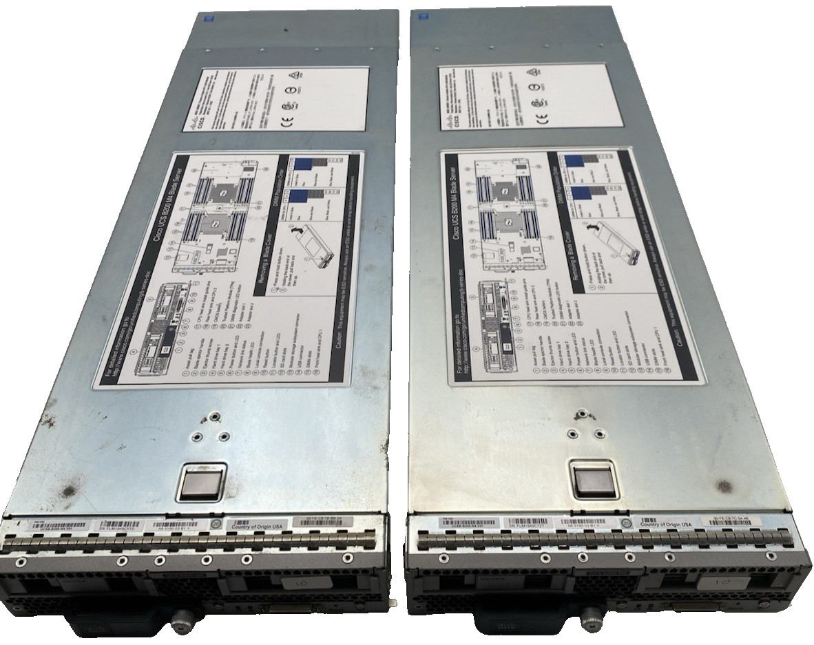 Lot Of 2 Cisco UCS B200 M4 Blade Server NO RAM x2 Intel Xeon E5-2609V3