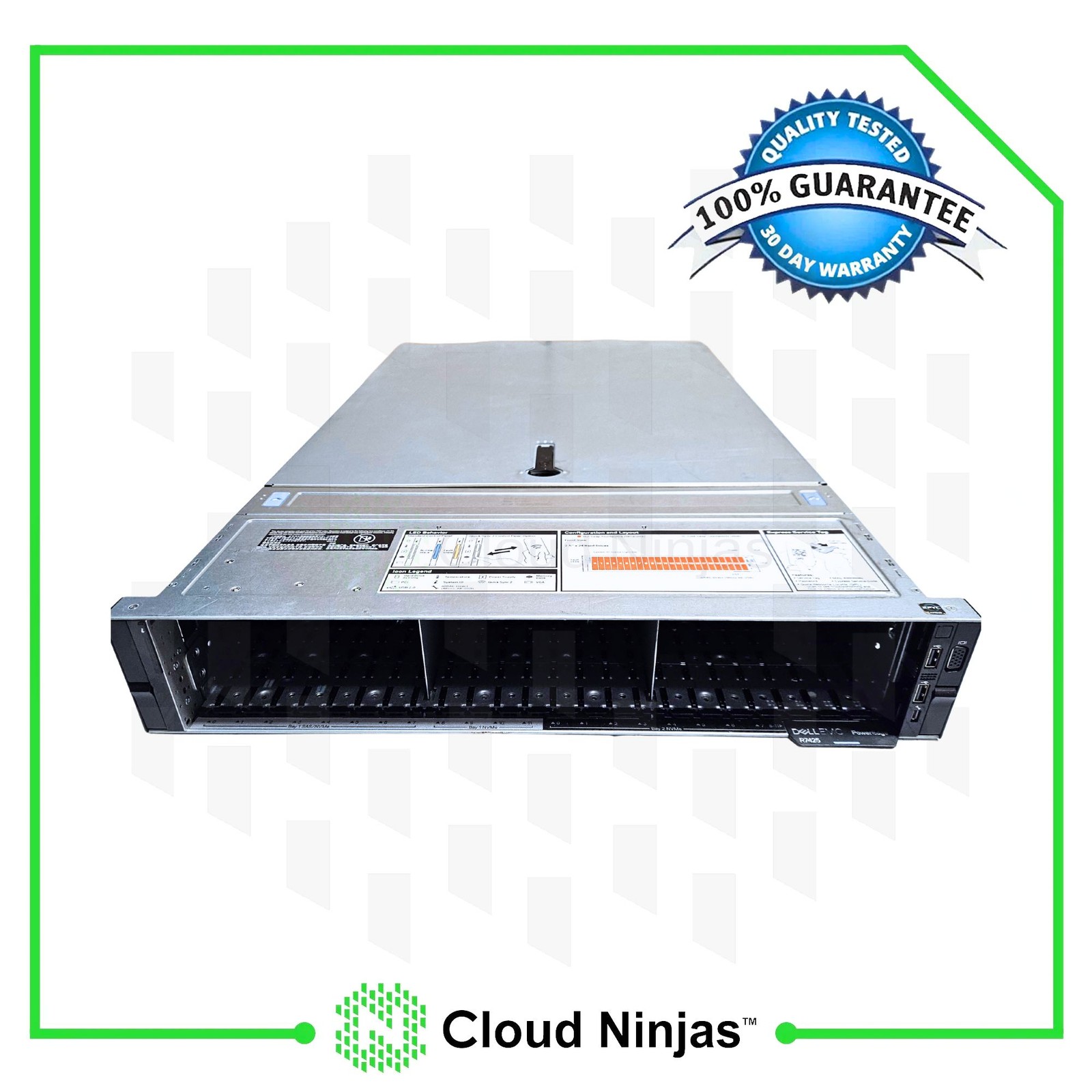 Dell PowerEdge R7425 24 Bay SFF 2x Heatsinks 2x 495W PSU NVMe Barebone Server