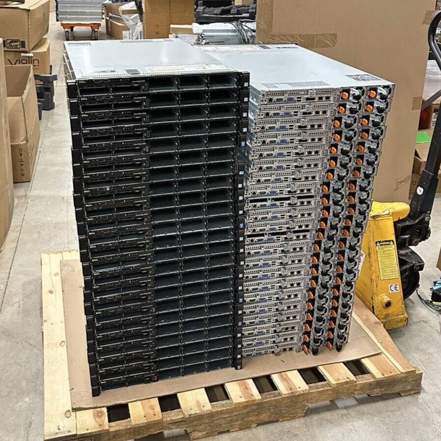 Lot of 20x Dell R630 64GB RAM 2x Xeon E5-2660V4 CPU 1100w PSU H730P iD8 Ent RPS