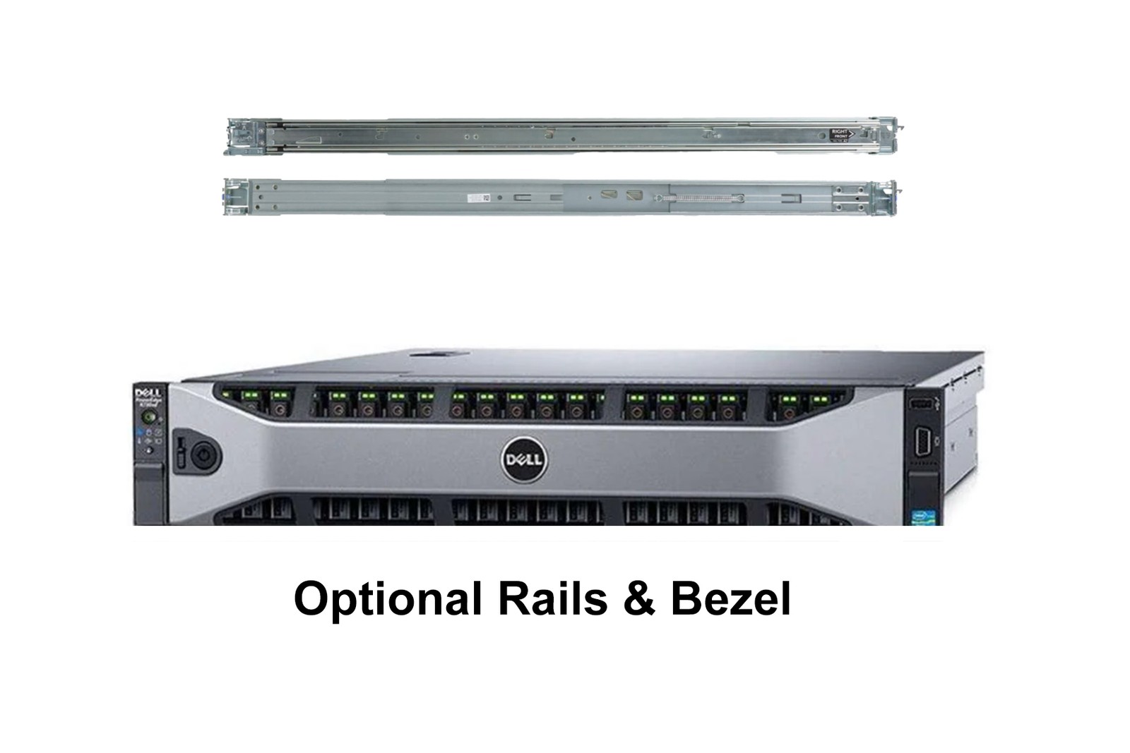Dell PowerEdge R730XD Server 2x E5-2667 V4 -3.2GHz HBA330 32GB 12x trays +rails