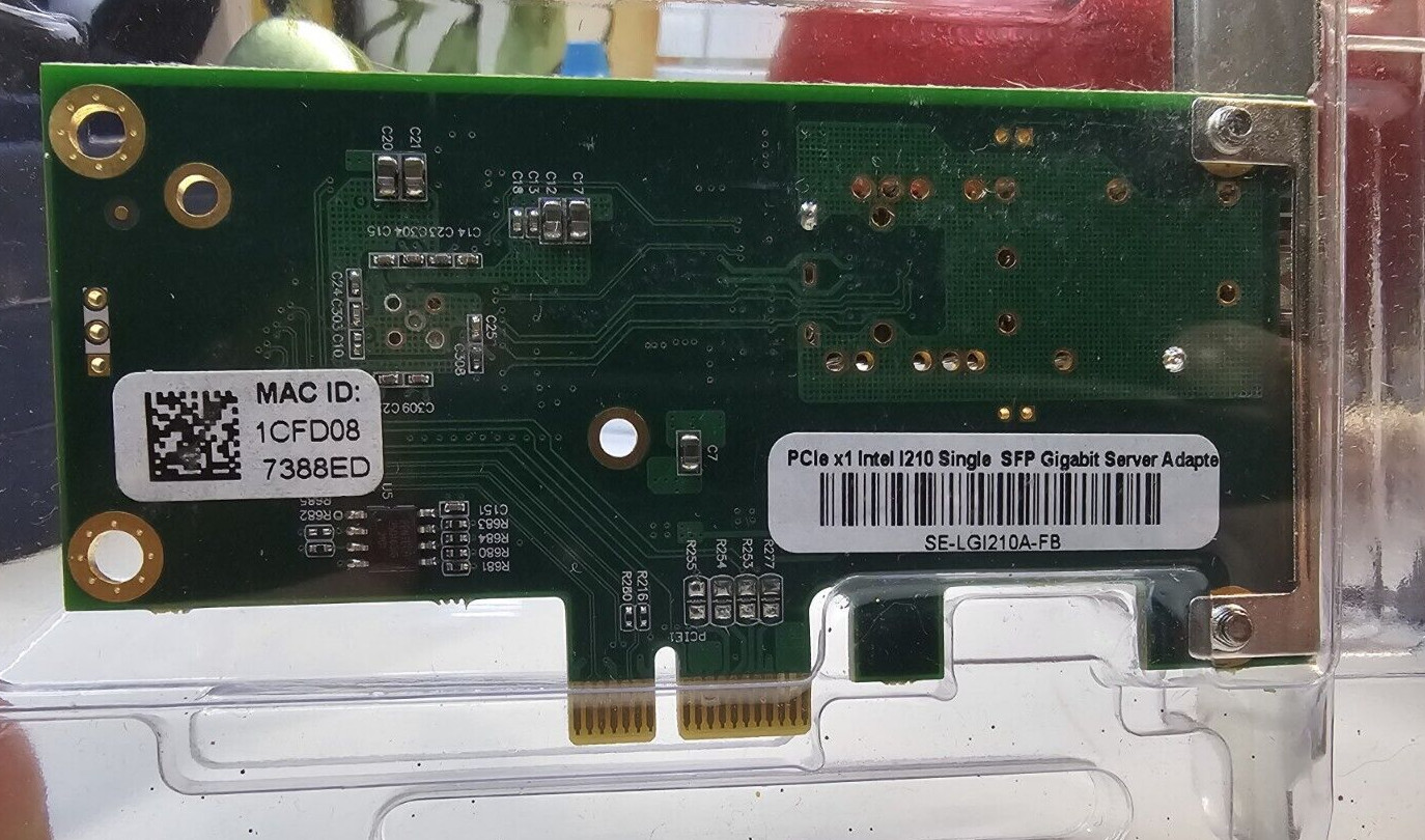 PCIe x1 Intel l210 Single SFP gigabyte server adaptor SE-LGi210A-FB