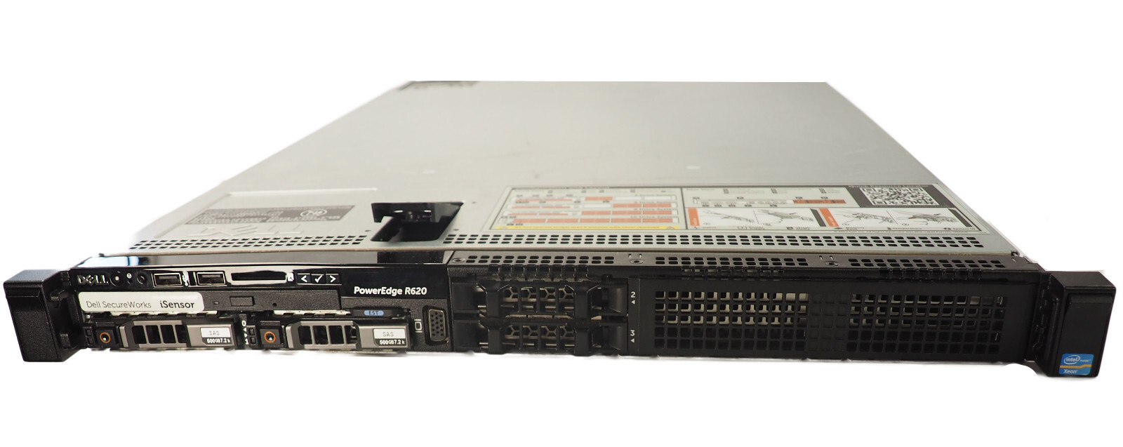 Dell PowerEdge R620 Xeon E5-2620 2.0GHz 32GB PC3-12800R x2 PSU x2 500GB HDDs