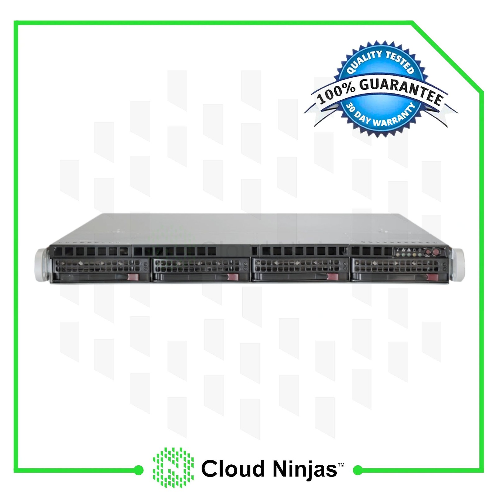 Cloud Ninjas CN-ARS-4LS 1U 4 Bay LFF 350W PSU AM5 DDR5 M.2 NVMe Barebone Server
