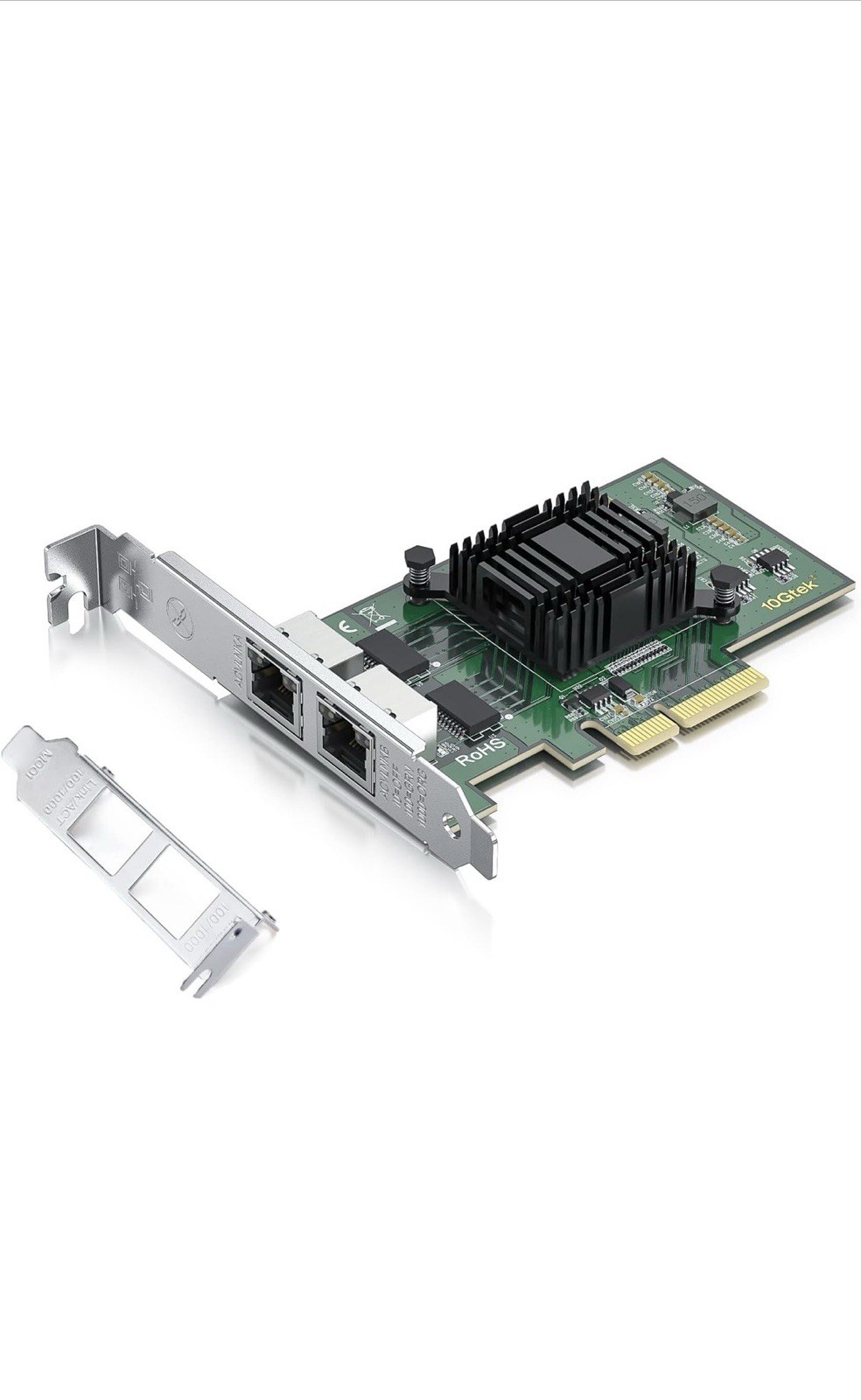 X001YBYLDR 1G NIC, Intel I350-AM2 Controller, (2x) RJ-45, PCle X4
