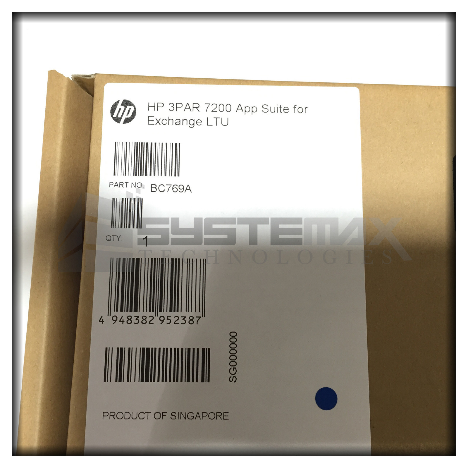 HP 3PAR 7200 Application Software Suite for Exchange LTU License BC769A