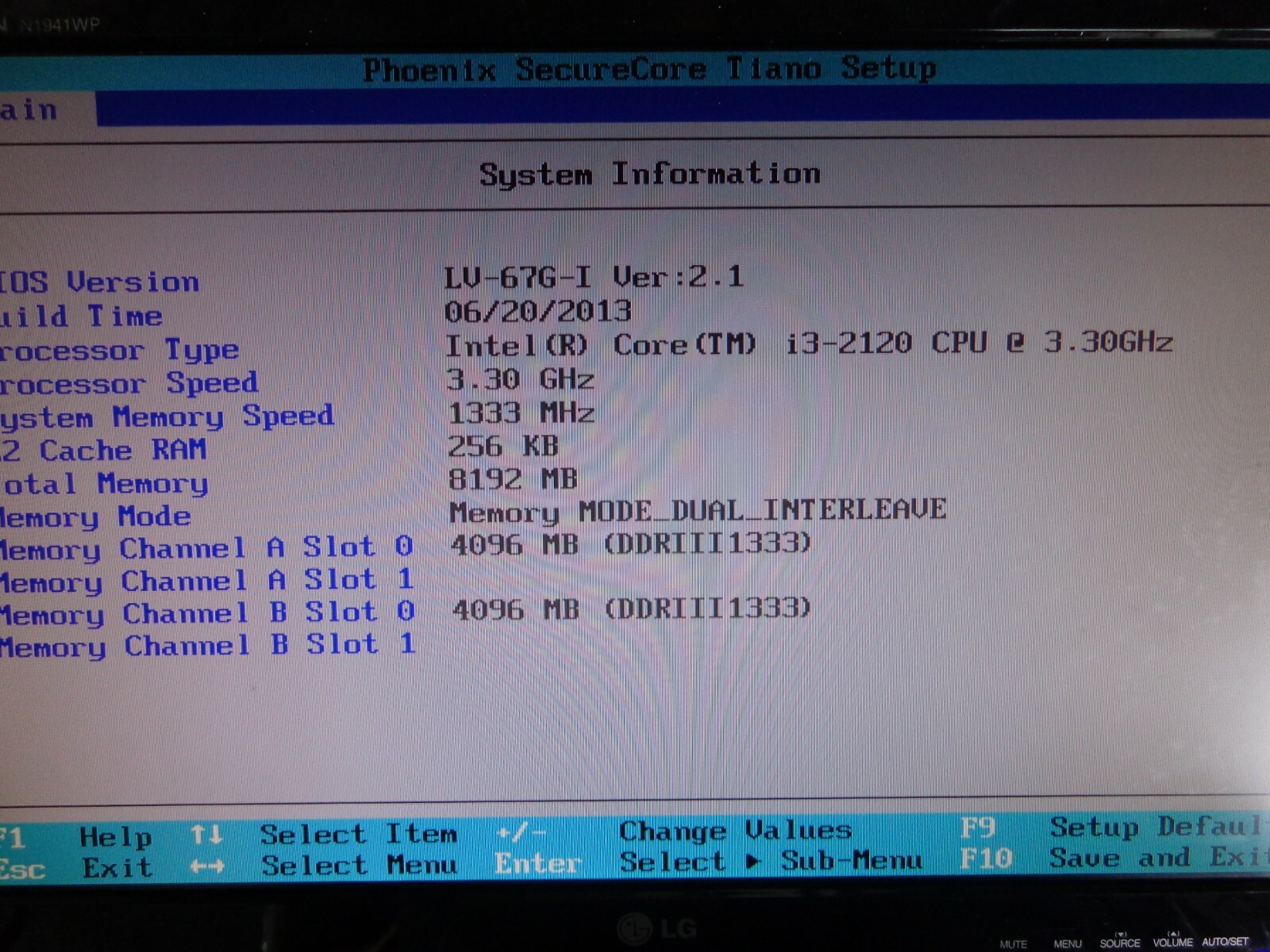 CACHE-A 8Gb RAM WD20NPVX 2Tb HDD I3-2120 CPU 3.30GHz (Password Protected/Unknown