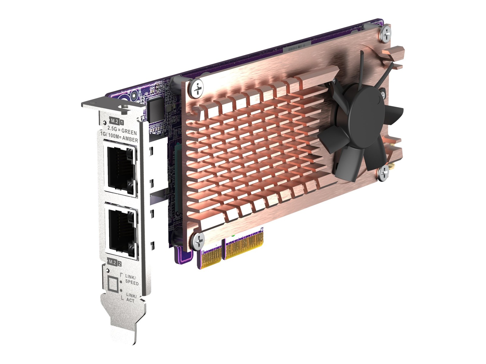 QNAP QM2 Series Card 2 x PCIe 2280 M.2 Server by QM2-2P2G2T