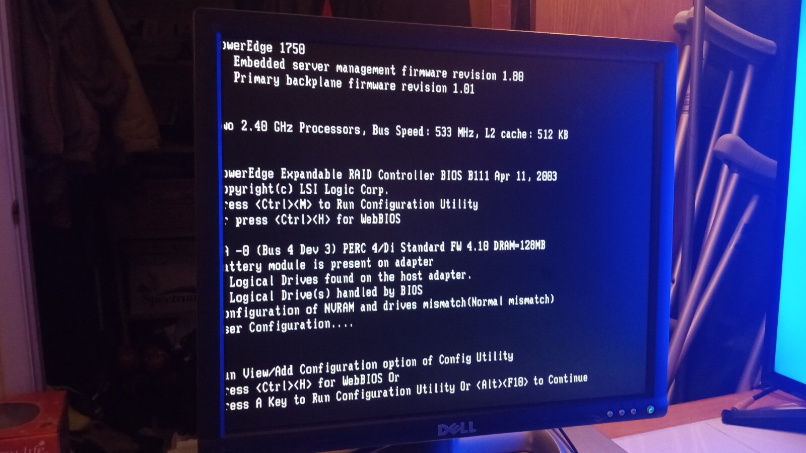 Dell PowerEdge 1750 (pe1750/2306) Server 2.4 GHZ, 108GB 128MB of Ram NO OS-Readv