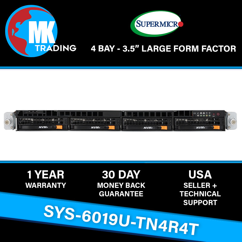 Supermicro SYS-6019U-TN4R4T 4B LFF 1U Server -V1- Choose CPUs/RAM – Wholesale