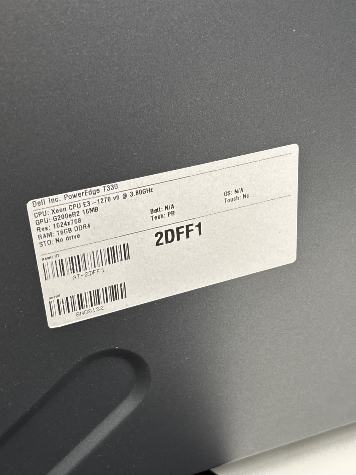 Dell PowerEdge T330 8×3.5″ Server E3-1270 3.80GHz 16GB RAM DDR4 NO HDD