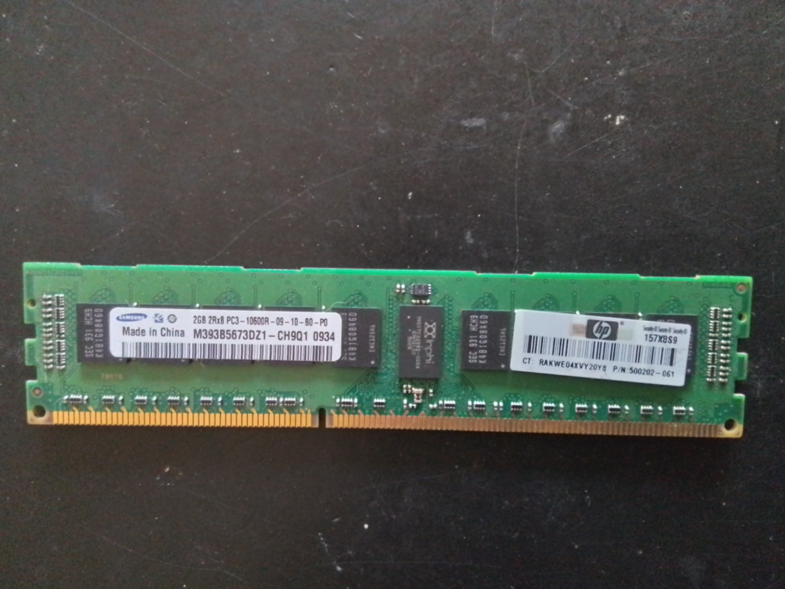 Samsung 2GB 2Rx8 pc3 10600R 09-10-80-PO (M393B5673DZ1-CH9Q1 0934)