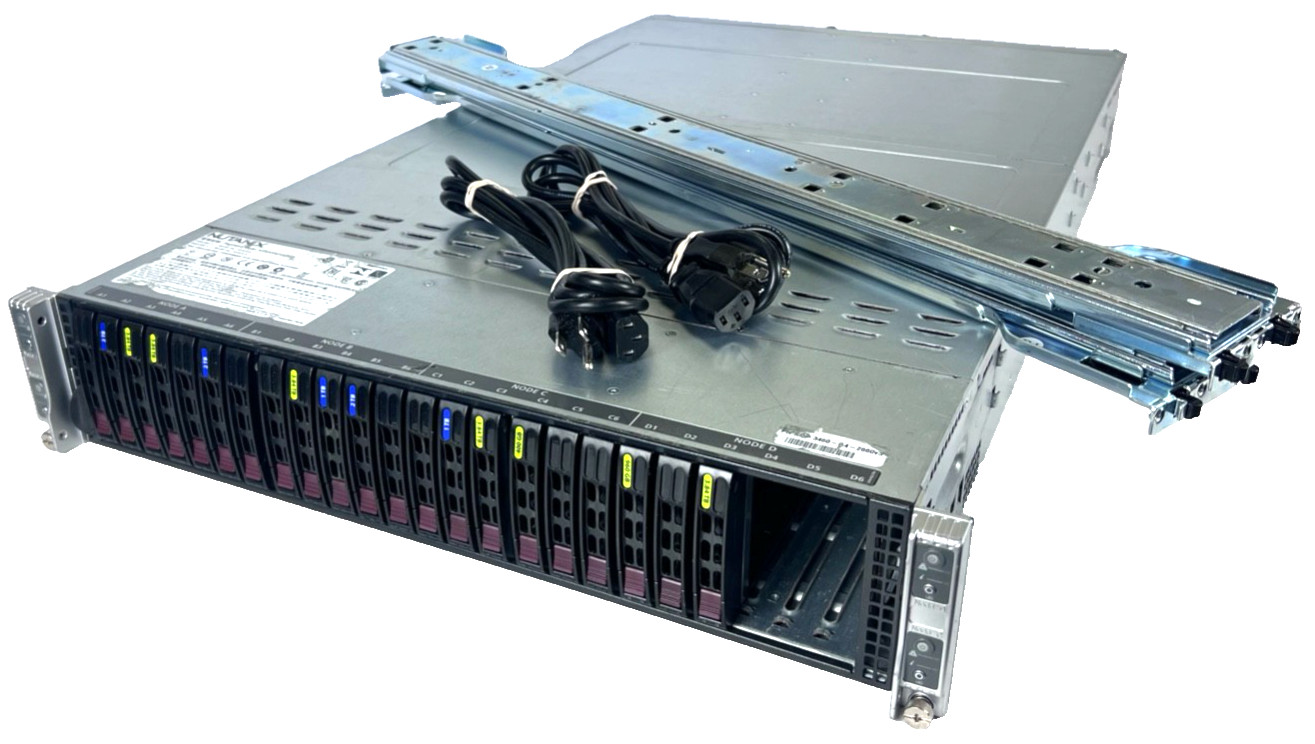 Supermicro/Nutanix CSE-217/NXS2U4NS24G400 8x Xeon E5-2660v3 NO RAM/HDD 2x PSU