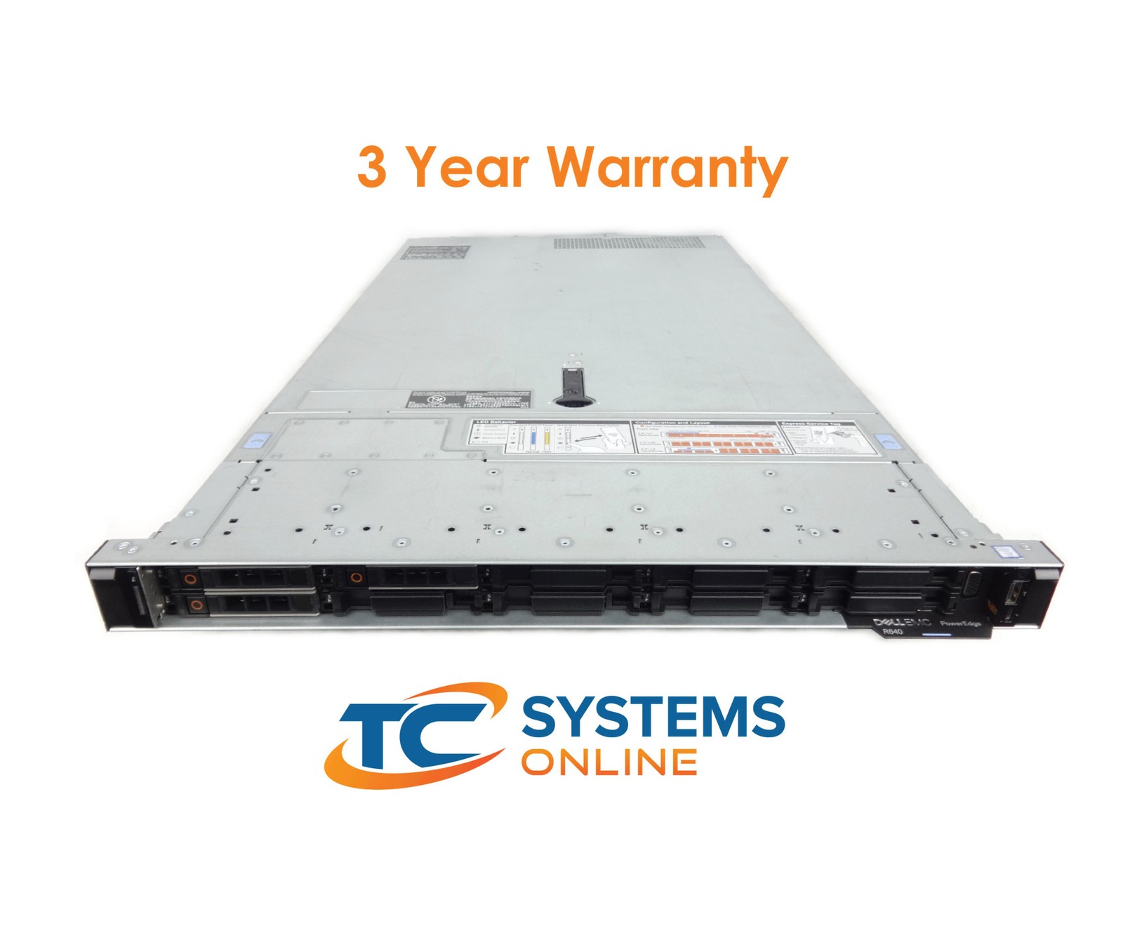 Poweredge R640 10SFF 2x SLVR 4114 2GHZ =20C/40T 128GB 3x 1.8TB 12G H730P